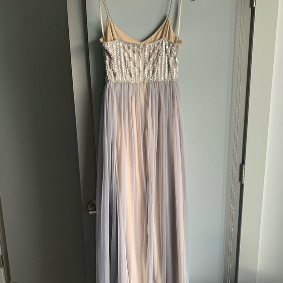 Adrianna Papell Lavender/Gray Gown - Picture 6 of 8